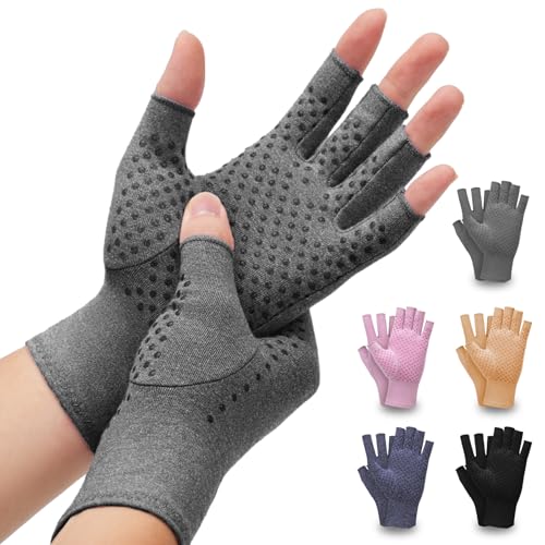 DRNAIETY 2 Pairs Arthritis Compression Gloves- for Hand Arthritis, Carpal Tunnel Pain, Rheumatoid Arthritis, RSI, Fingerle...