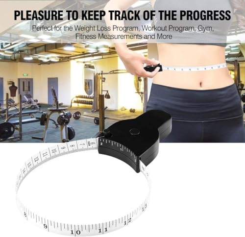 3PCS Body Measure Tape 60 inch (150cm), Automatic Telescopic Fat Measure for Body Measurement & Weight Loss to Track Weigh...