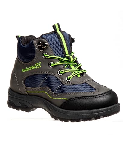 Avalanche Boys Hiking Boots Outdoor Trekking Walking Climbing Work Boots Lace Up Ankle High For Little Kid 11-13 Big Kid 1-5