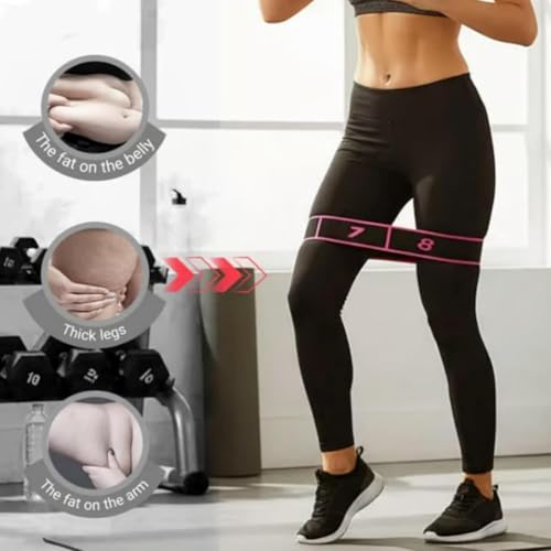 3PCS Fitness Resistance Band for Stretching and Yoga, Number Stretch Resistance Band with Clear Markings, 8-Section Elasti...