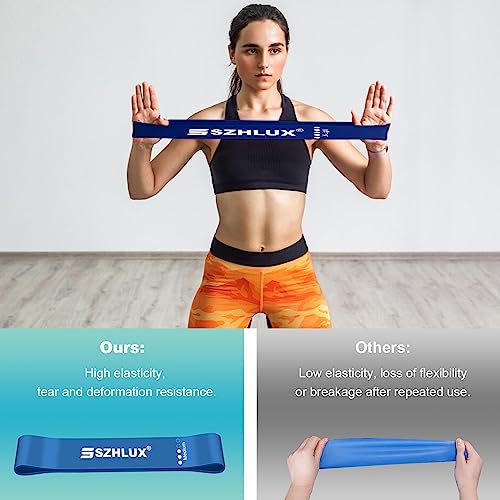 SZHLUX Resistance Bands Set with Instruction Guide and Carry Bag, Versatile for Body Sculpting, Strength Training, and Reh...
