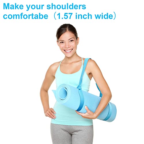 Deekin 4 Pcs Yoga Mat Straps for Carrying Yoga Mat Holder Adjustable Thick Carrier Exercise Sling Cotton Workout Stretchin...