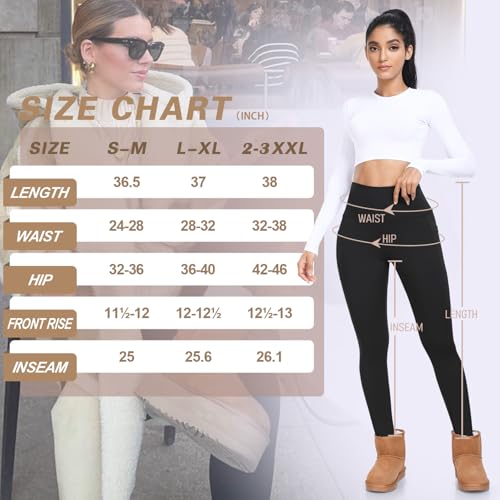 FULLSOFT 4 Pack Fleece Lined Leggings with Pockets for Women High Waisted Thermal Winter Warm Yoga Pants for Workout Running