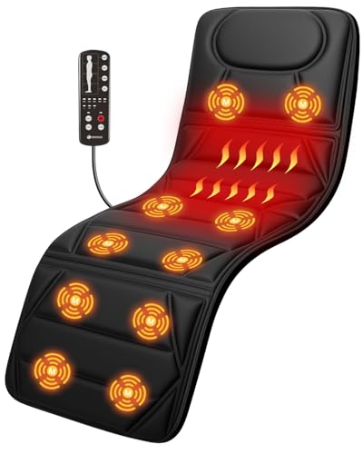 CooCoCo Full Body Massage Mat with Heat, Birthday Gifts for Dad Mom Women Men, 10 Motors Vibrating Massaging Mattress, Mas...