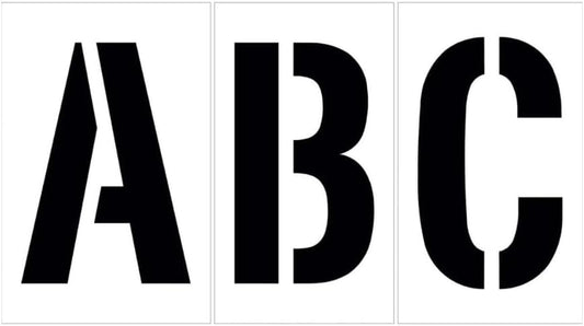 6" Alphabet Stencil Kit | Part# 10001773 | 26-Piece Kit Includes Letters A-Z | Letter Height is 6" | Durable 1/8" PolyTough Lifetime | Made in USA