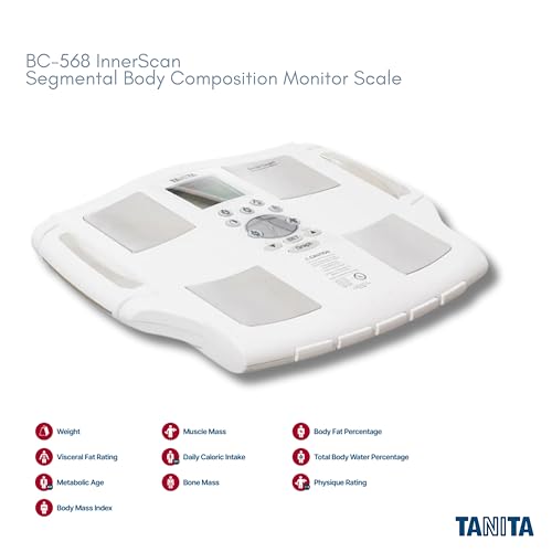 Tanita BC-568 InBody Digital Scale - Japan Technology Segmental Body Composition Analyzer with Smart BMI, Fat, Muscle Mass...