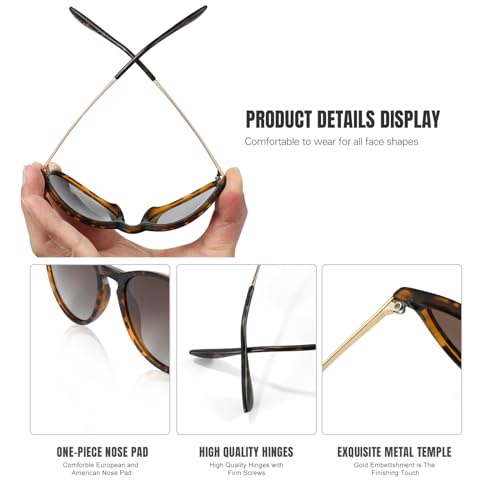 CHBP Polarized Sunglasses for Women Men - Trendy 2025 Vintage Classic Retro Round Mirrored Lens Designer Style