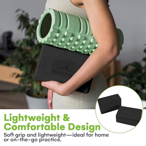 Steady Doggie Premium Yoga Blocks - Made from High-Density Foam - Non-Slip, Lightweight - Suitable For Yoga, Pilates, Medi...