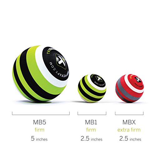 Trigger Point MB1, Balle De Massage, Massage Pronfond Des Tissus Muscluclaires, Vert, Blanc Et Noir, 2.6''/5cm