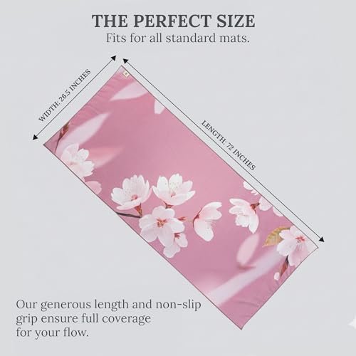 Non Slip Hot Yoga Towel for Yoga | Machine Washable Yoga Towel with Silicone Grip, Quick Drying & Super Absorbent | Multi-...