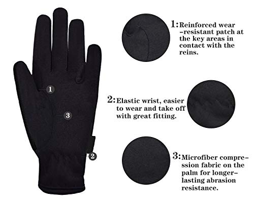 ChinFun Horse Riding Glove Equestrian Gloves Kids for Boys Girls Horseback Riding Gloves Grip for Youth Children Riding Sp...