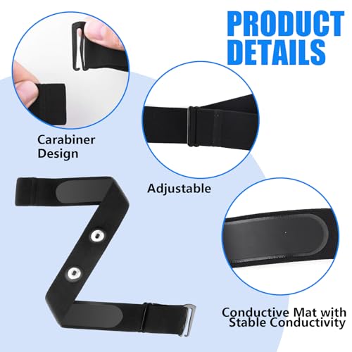 Heart Rate Monitor Chest Band for Polar H10 H9 H7, Adjustable Waterproof Replacement Chest Strap Compatible with Polar Garmin