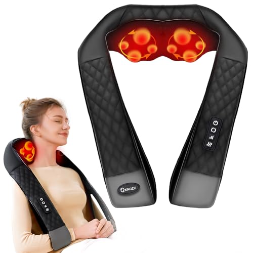 Shiatsu Neck and Back Massager with Heat, Neck and Shoulder Massager, 4D Deep Tissue Kneading Massage for Leg, Full Body M...