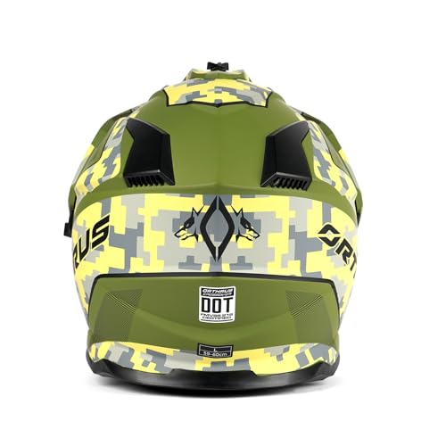 Orthrus Youth Kids Motorcycle Helmet, DOT Certified Full Face Dirt Bike Helmets for Off-Road ATV Street Riding Motocross B...