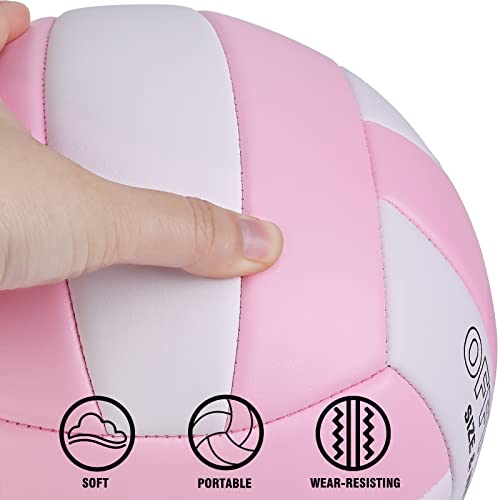 EVZOM 6 Pack Volleyballs Soft Beach Volleyball Official Size 5 for Outdoor/Indoor/Pool/Gym/Training Premium Volleyball Dur...