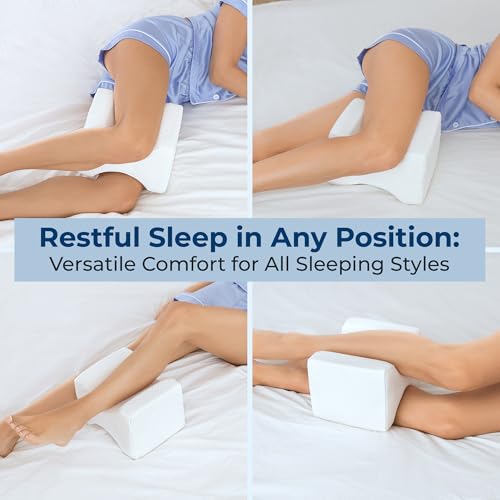 5 STARS UNITED Knee Pillow for Side Sleepers - Hip Pain Relief, Memory Foam Leg Cushion for Side Sleeping - Between Legs P...