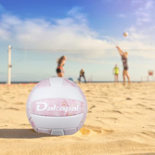 Dakapal Official Size 5 Indoor/Outdoor Competitive Volleyball, Professional Soft Volleyball (Without Pump)