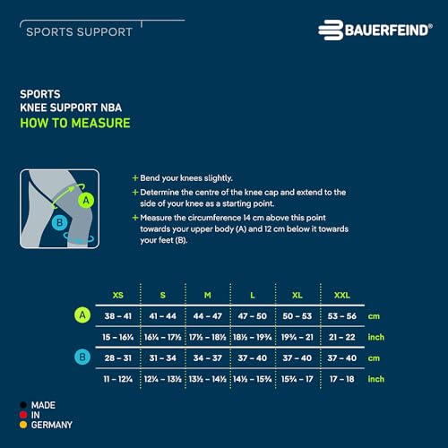 Bauerfeind Sports Knee Support NBA - Officially Licensed Basketball Knee Brace - Relief and Stabilization - Targeted Compr...