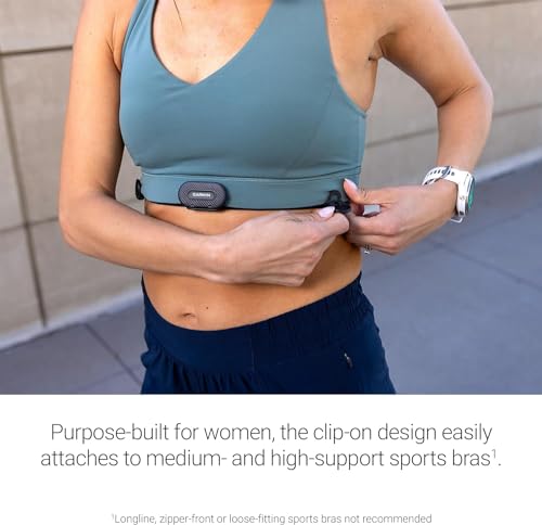 Wearable4U Garmin HRM-Fit - Women Heart Rate Real-Time Monitor w/a Comfortable Clip-on for Sports Bras | Up to 1 Year Batt...
