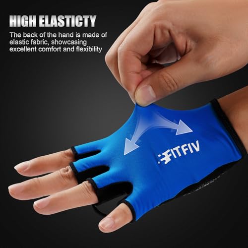 FITFIV Cycling Gloves for Men Women, Half-Finger for Bike, Gym, Weight Lifting, Workout, Riding, Outdoor Sports