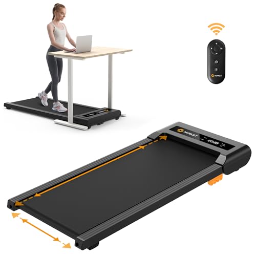HiFast Walking Pad, 2.5HP Under Desk Treadmill for Home Office, 300 Lbs Capacity Portable Treadmills with Remote Control &...