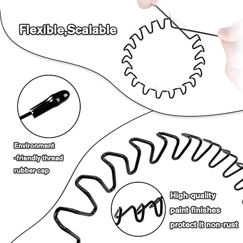 KELUBATU Metal Headbands for Men Fashion Headband for Women, Unisex Wavy Hair Bands Outdoor Sports Head Bands Simple Elast...