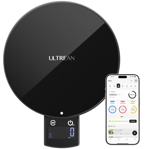 Ultrean Smart Food Scale with Nutritional Calculator, Kitchen Scale for Weight Loss, Food Weight Scale with App for Calori...