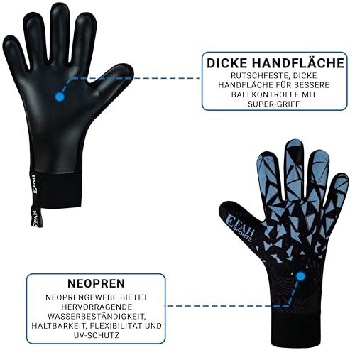 EFAH SPORTS Soccer Goalkeeper Gloves for Boys Kids Children Youth Adult Professional Goalkeeping Glove with Strong Grip Pr...