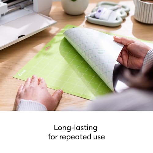 Cricut StandardGrip Machine Mats 12in x 12in, Reusable Cutting Mats for Crafts with Protective Film, Use with Cardstock, I...