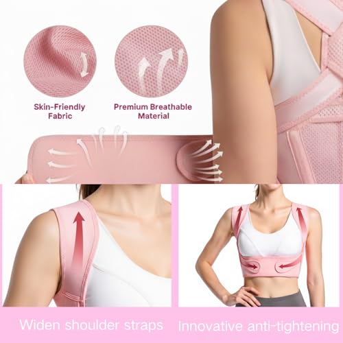 Back Brace Posture Corrector for Women - Adjustable Upper Posture Support Bras for Neck Shoulder Back Straightener - Comfo...