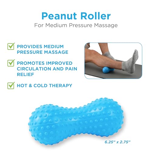 NOVA 3-in-1 Hot and Cold Massage Roller Set - Foot Roller, Gel Ball, and Peanut Roller for Plantar Fasciitis, Back Pain, T...