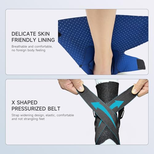 Hocafer Right Ankle Brace for Women & Men - Ankle Support Sprained Ankle Brace for Achilles,Tendon,Sprain,Injury Recovery,...