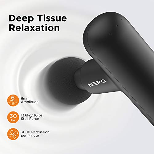 NEPQ Mini Massage Gun, Powerful Fascial Gun Portable Deep Tissue Percussion Muscle Back Head Massager for Pain Relief with...
