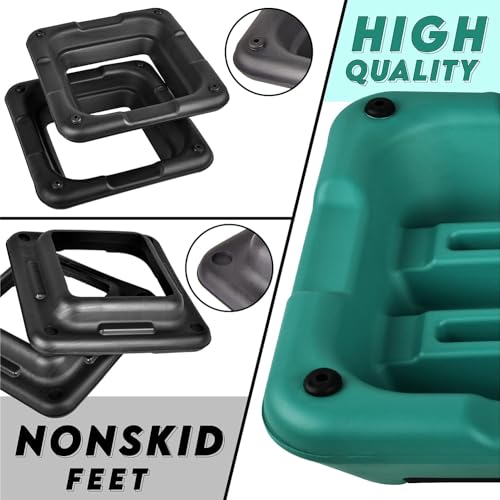 Yes4All 16"x16" Adjustable High Step Aerobic Platform with 4 Risers, Height-Adjustable 4"-6''-8''-10''-12" Step Aerobics P...