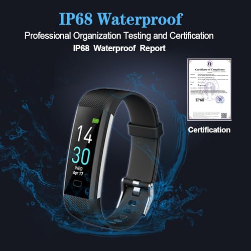 epekops Fitness Tracker with Heart Rate Monitor/Step Counter/Calories, Activity Tracker Smart Watch Sleep Monitor, IP68, H...