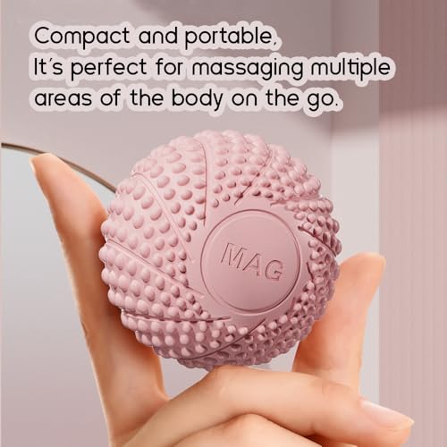 Magnetic Massage Ball - Deep Tissue Muscle Relief & Myofascial Release (Pink)