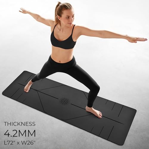 Plyopic. Ultra-Grip Pro Yoga Mat – EXTREME Non-Slip Performance - Dry Grip & Wet Grip - Alignment Lines - Comfortable & Sw...
