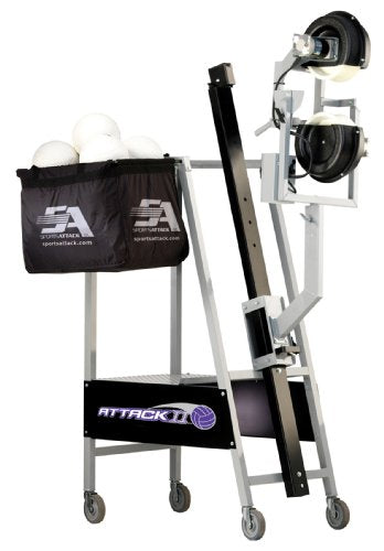 Attack II Volleyball Machine for Serve Receive, Defensive, Blocking and Attacking Team Drills, by Sports Attack (For Wome...