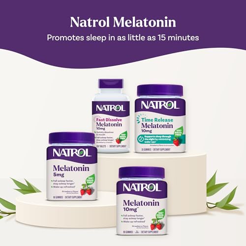 Natrol Fast Dissolve Melatonin 1 mg, Sleep Support for Adults