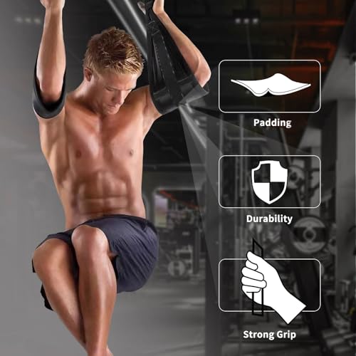 Hanging Ab Straps for Pull Up Bar: Gym Ab Sling Straps for Arm Pull up Workout Support for Training Knee and Leg Raises