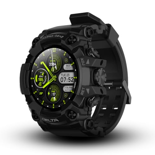 ALPHAGEAR Delta Smartwatch for Men, Military Smart Watch, Sports Fitness Tracker Watch with 1.45" HD Screen, 14 Days Batte...