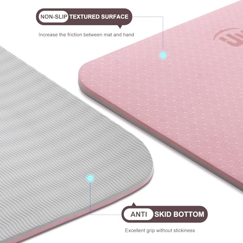 UMINEUX Yoga Mat Extra Thick 1/3'' & 2/5" Non Slip Yoga Mats for Women Eco Friendly TPE Fitness Exercise Mat with Carrying...