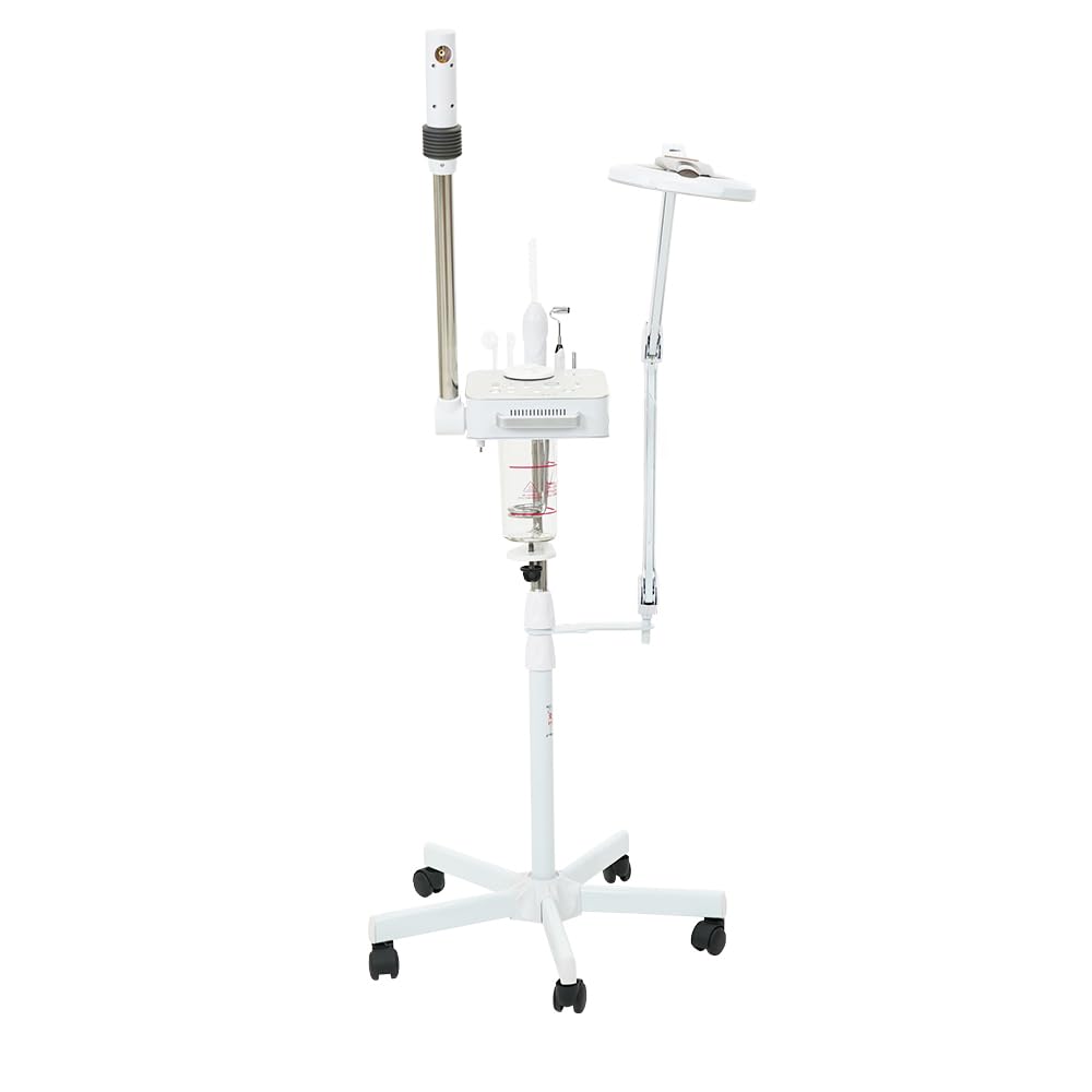 Facial Ozone Steamer 4 in 1 with Magnifying LED Light, High Frequency and Galvanic Aroma Therapy by SKINACT