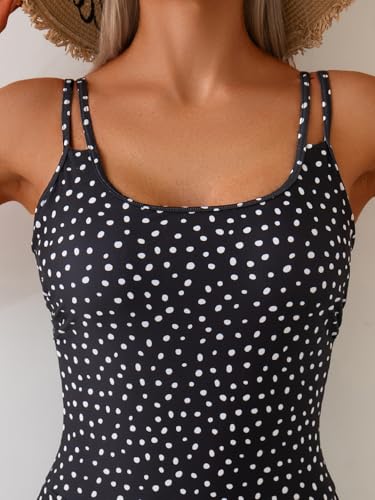 Eomenie One Piece Swimdress Swimsuits for Women Tummy Control Swim Dresses Skirt Bathing Suit