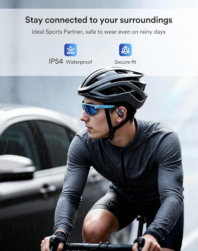 Eigsupia Open Ear Headphones Wireless Bluetooth - 5.3 Bluetooth Earbuds with LED Digital Display, IP54 Waterproof, 36H Pla...