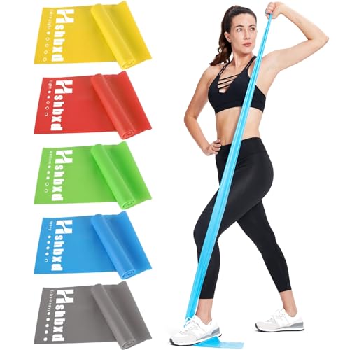 Resistance Bands for Working Out, Physical Therapy Bands, Latex Free Elastic and Exercise Bands Set for Stretching, Suitab...