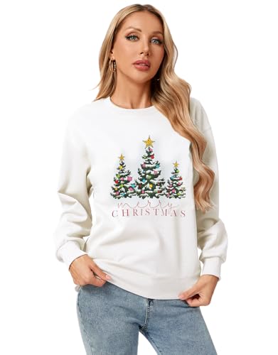 Drvitor Womens USA Sweatshirt, Long Sleeve Crewneck Pullover with American Flag & Stripes Star Print - Casual Top