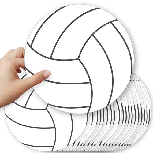 Big Dot of Happiness Volleyball Party Decorations - 20 Double-Sided Paper Cutouts, 5.5-Inch Premium Quality Sports-Themed ...