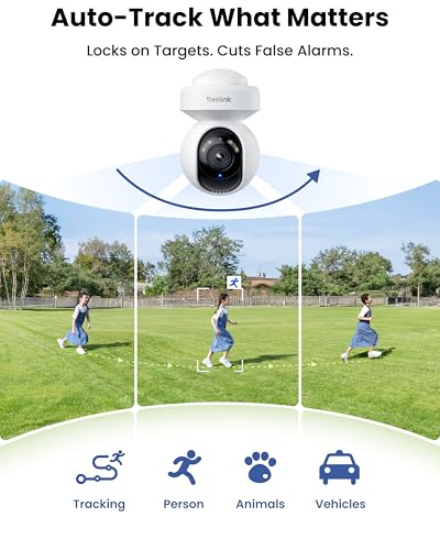 REOLINK 4K Outdoor Plug-in WiFi 6 Security Camera, PTZ Camera for Home Security, Wi-Fi 6 New Tech, Motion Tracking, Smart ...