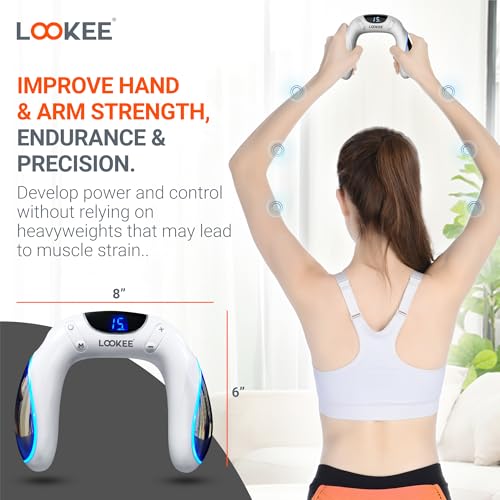 LOOKEE VibHeal Arm Exerciser | Flabby Arms Workout, Hand & Wrist Massager | Portable Arm Toning & Recovery Device with 15 ...
